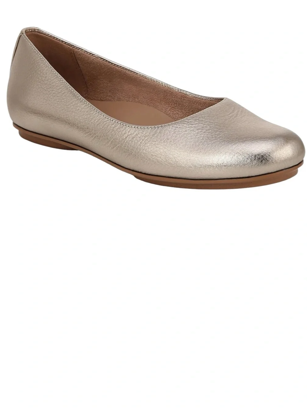 Naturalizer Maxwell Women’s Size 6 Warm Silver Metallic Ballet Flats New no box